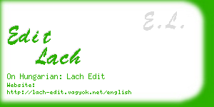 edit lach business card